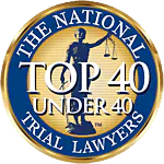National Trial Lawyers Top 40 Under 40 member badge