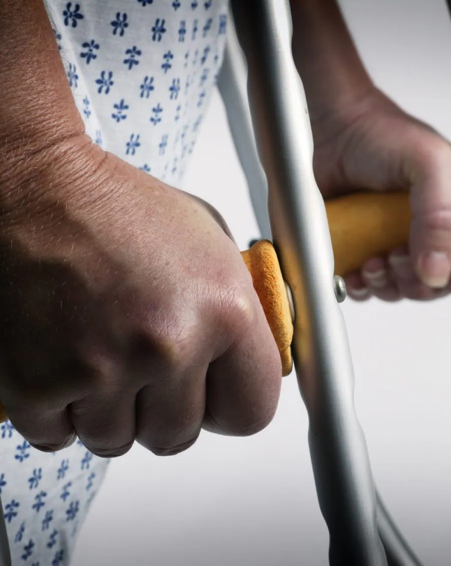 Person using crutches
